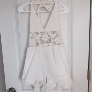 Free People - White Lace Romper